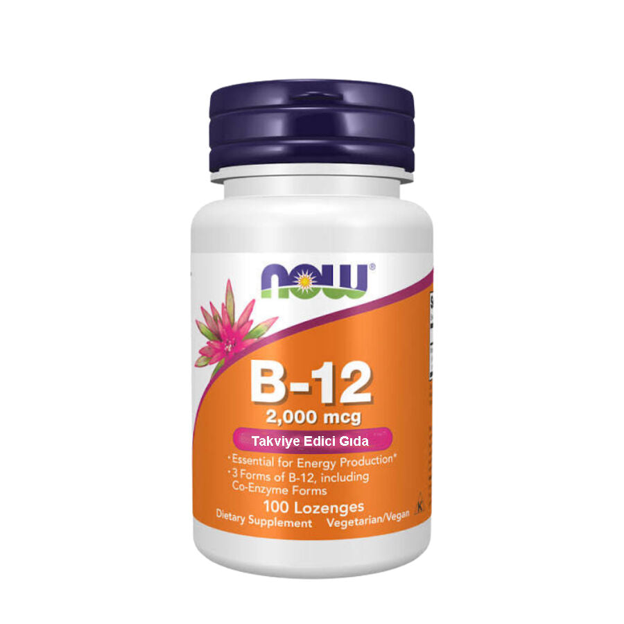 Now Foods Vitamina B-12 2000 mcg Apoyo Energético 100 Pastillas