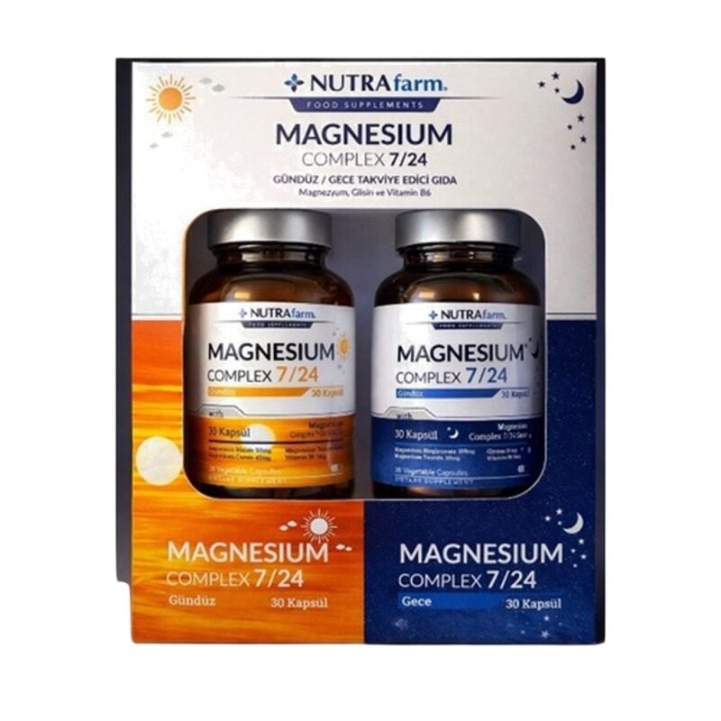 Nutrafarm Magnesium Complex Day & Night Support 60 Capsules