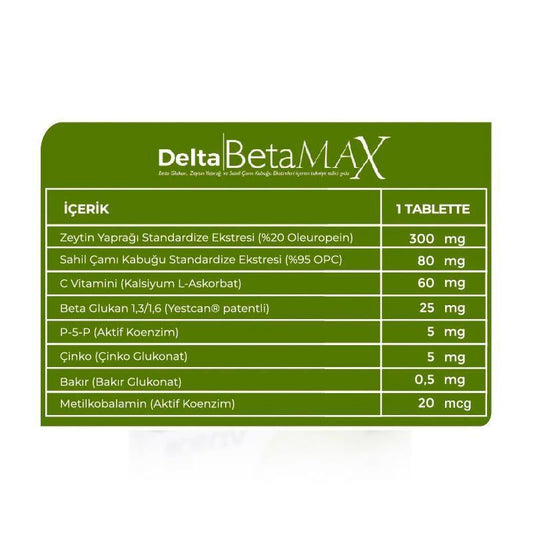 Delta Betamax 30 Tablets: Daily Health & Dietary Supplement - Convenient Oral Tablet Form