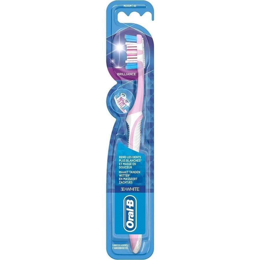 Brosse à dents Oral-B 3D White Brilliance médium 40