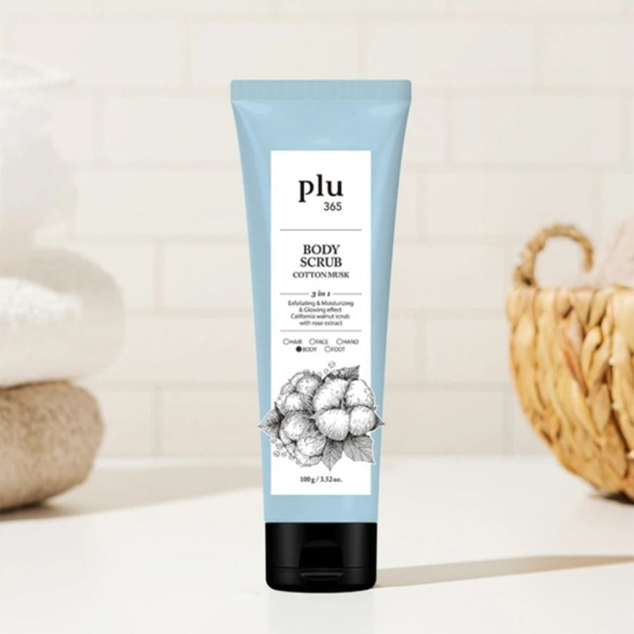 Plu 365 Body Scrub Cotton Musk Smoothing Peeling 100g