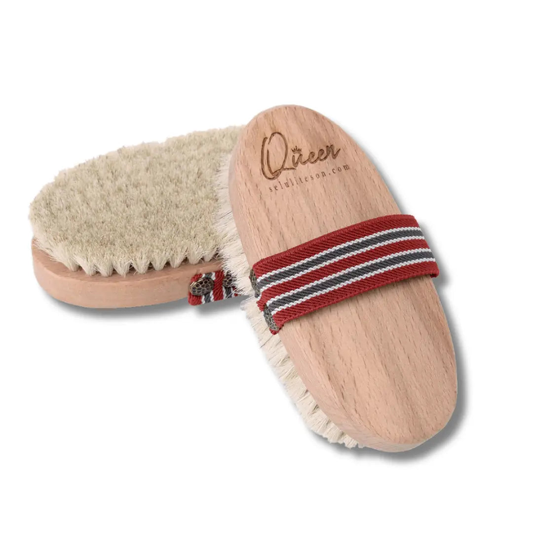 Queen Natural Horse Hair Body Brush for Smooth Skin