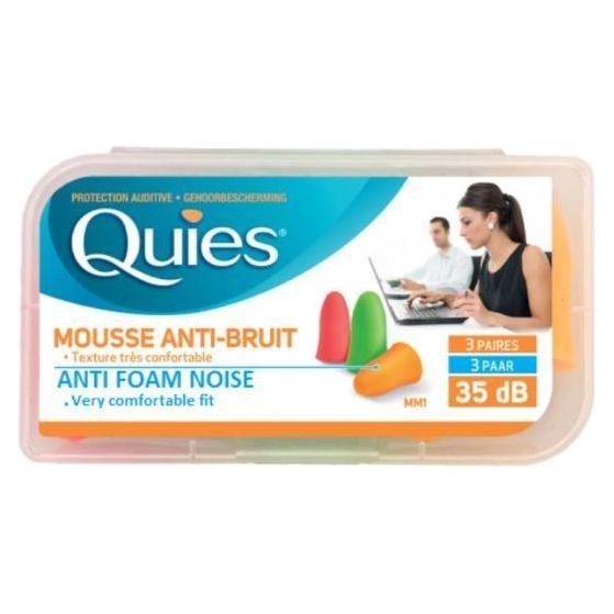 Quies Anti Noise Foam Earplugs 35 db - 3 pairs Health & Medicine Pasteur Pharmacy
