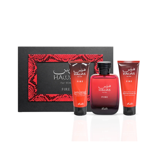 Rasasi Hawas Fire 3 Piece Gift Set EDP for Men