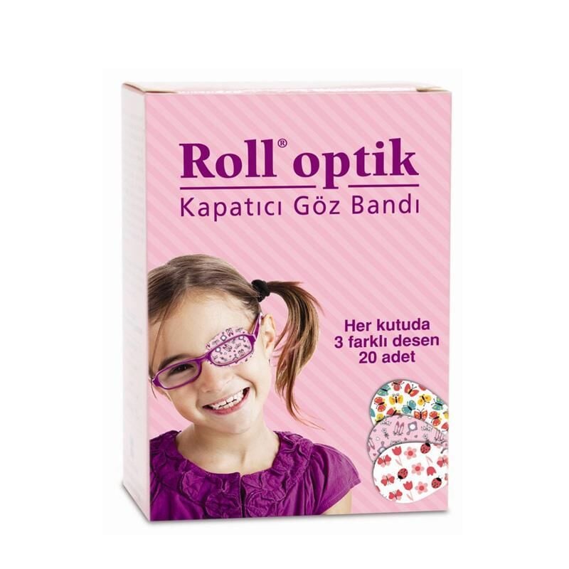 Pansements oculaires pour enfants Roll Optik pour filles, boîte de 20