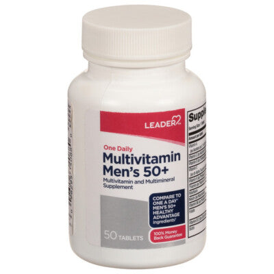 LEADER(TM) MULTIVITAMIN MEN'S 50+ TABLETS 50 CT (COMPARE TO ONE A DAY) Vitamins & Supplements Pasteur Pharmacy