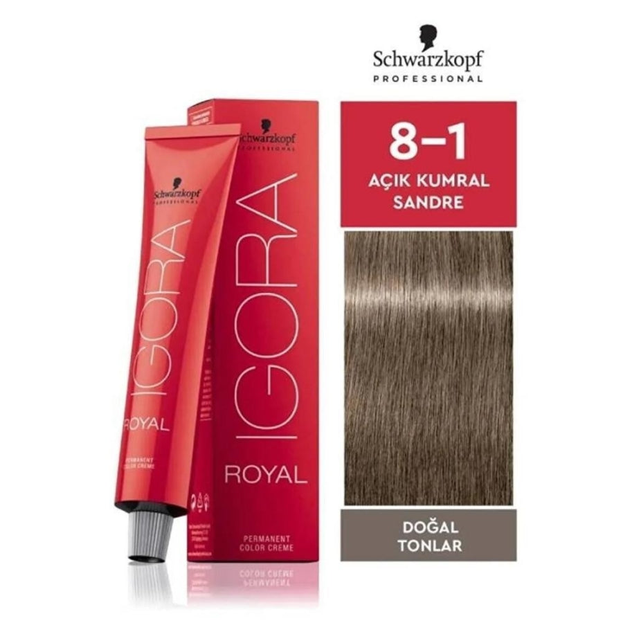 Igora Royal 8-1 Light Blonde Cendre Hair Color 60ml