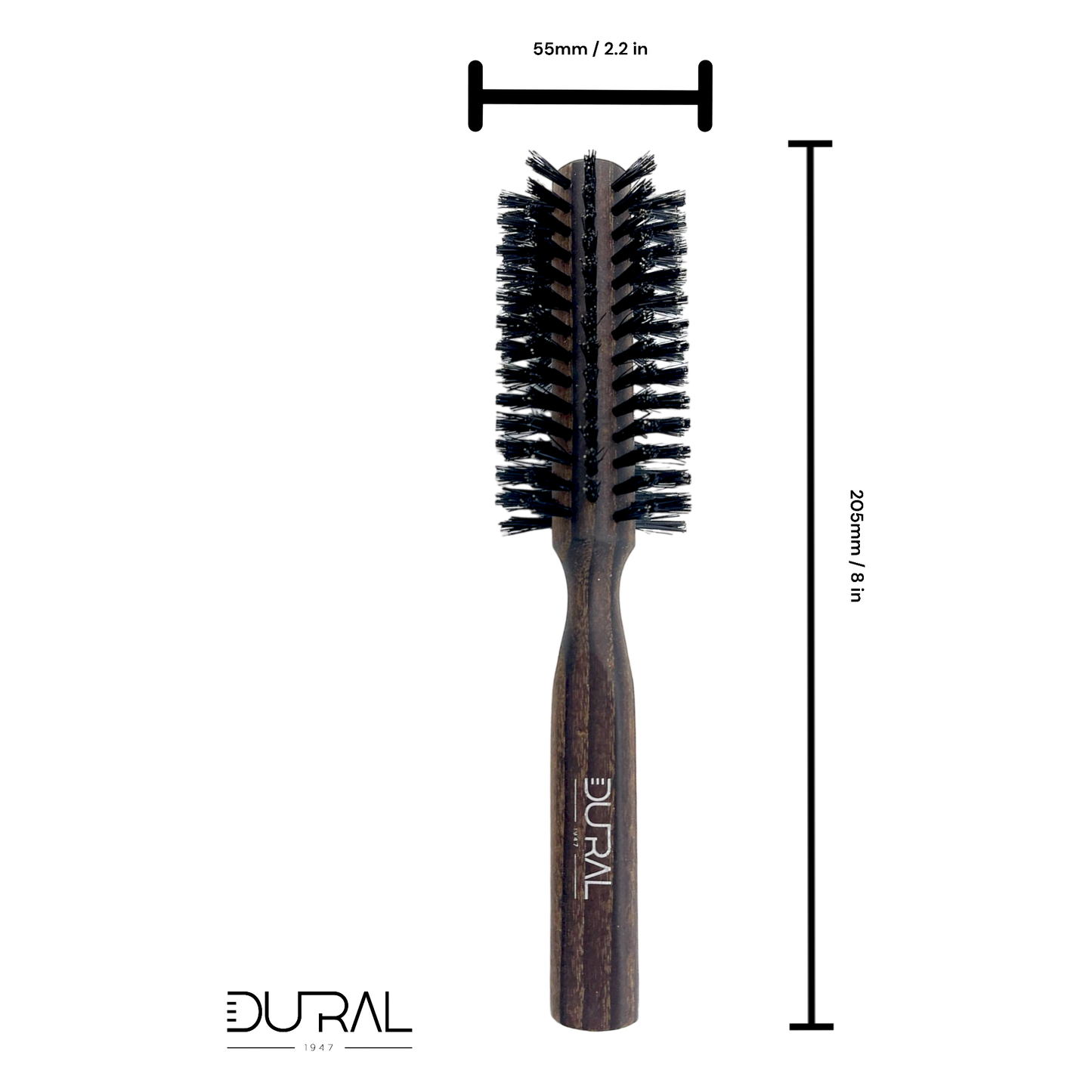 Dural Thermo Ash Wood 10 rows round hair brush with boar bristles Hair Brush Pasteur Pharmacy