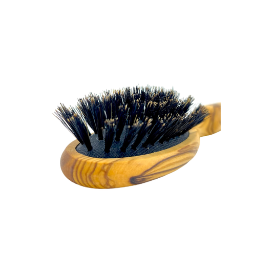 Dural Olive Wood rubber cushion hair brush with boar bristles Hair Brush Pasteur Pharmacy