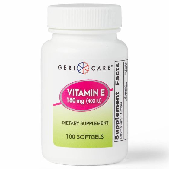 Vitamin E Softgels, 180 mg (400 IU) - 100 Count Vitamins & Supplements Pasteur Pharmacy