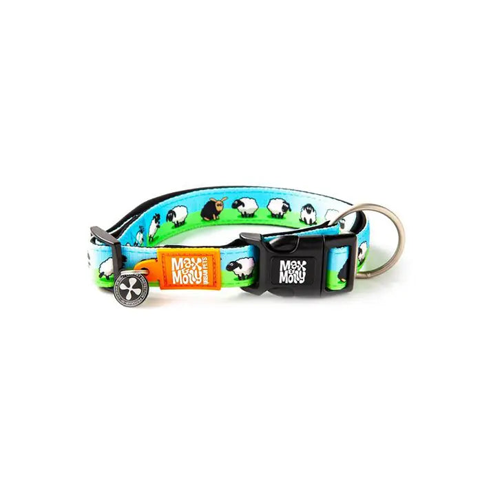 Max & Molly Smart ID Black Sheep Dog Collar Large