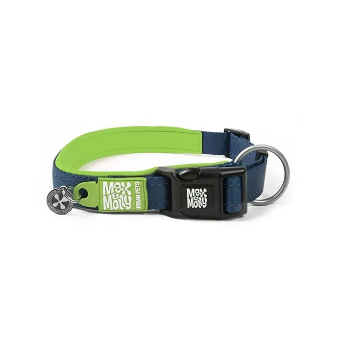 Max & Molly Smart ID Matrix Lime Green Dog Collar XS