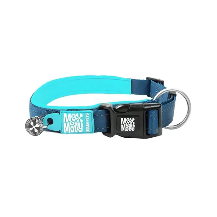 Max & Molly Smart ID Matrix Sky Blue Dog Collar Large