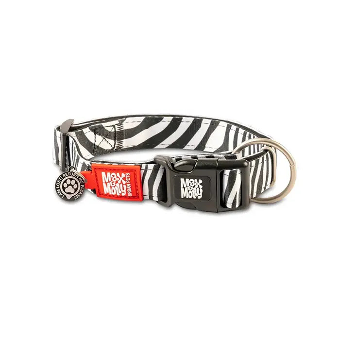 Max & Molly Smart ID Zebra Dog Collar for Small Breeds
