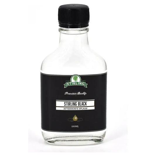 Stirling Soap Co. Stirling Black Shaving Collection Shaving Set Pasteur Pharmacy Aftershave Splash 3.3oz