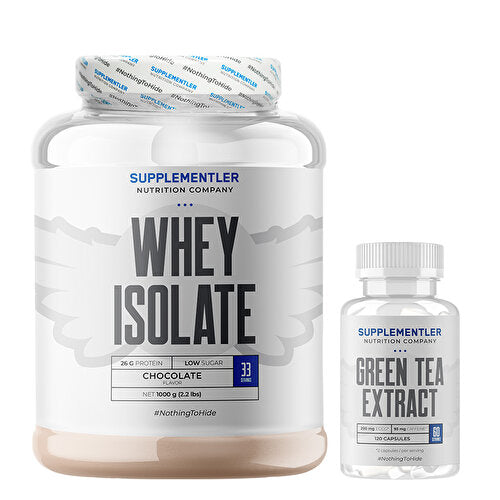 Supplementler.com Whey Isolate 1000 Gr + Green Tea Extract 120 Capsules Combination