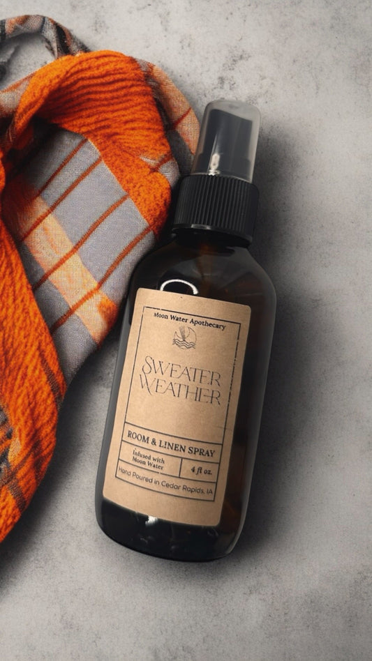 Sweater Weather - ROOM SPRAY & REED DIFFUSER -- Autumn Leaves Scent, by Moon Water Apothecary