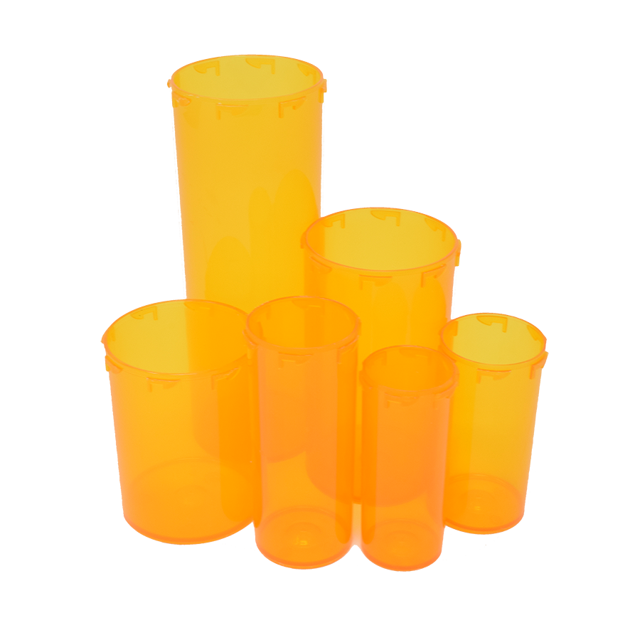 Precise Pak Screw-Loc Amber Plastic Vial 13 Dram 300 C Laboratory Supplies Pasteur Pharmacy
