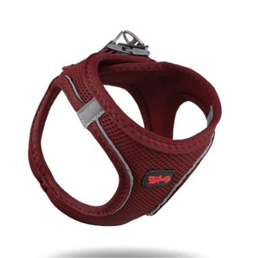 Tailpetz Air Mesh Dog Harness Breathable Burgundy Small