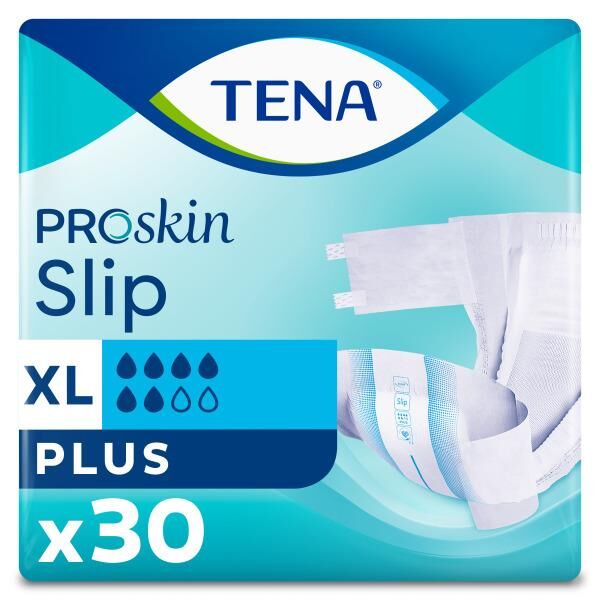 Tena Proskin Slip Plus XL Incontinence Briefs 30 Count