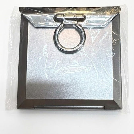 Brandon Luxury Ring-Clasp Pocket Mirror Collection Face Mirrors Pasteur Pharmacy Sleek Matte Gunmetal