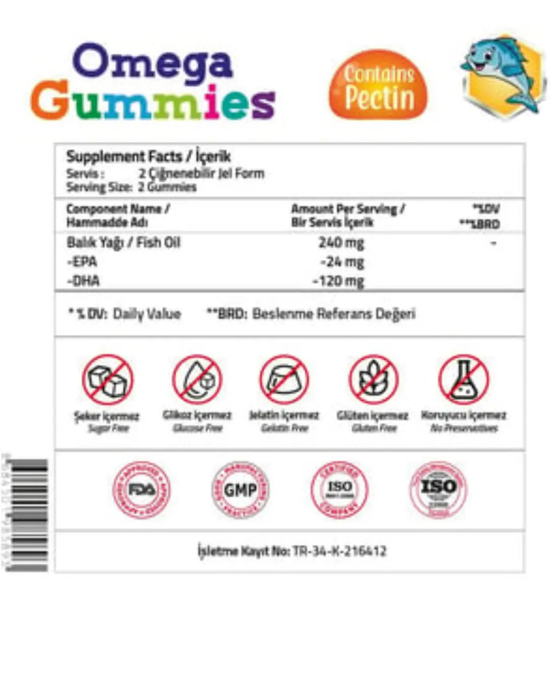 Validus Kids Omega 3 EPA 24 DHA 120 Gummies 60 Count