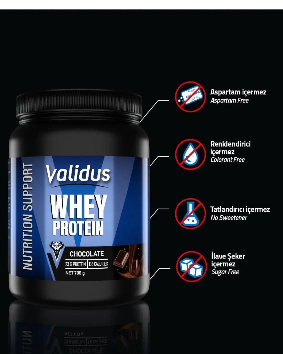 Validus Whey Protein Complex Chocolate Supplement 700g