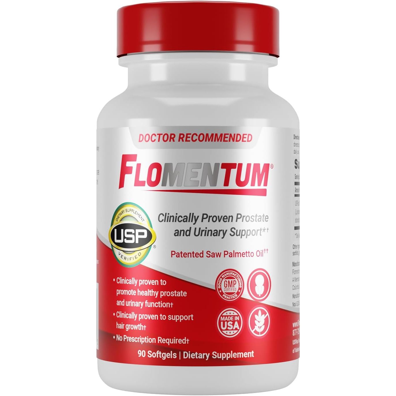 Flomentum Health Prostate Support Supplement Saw Palmetto Berry Oil For Urinary Flow & Control 30CT Herbal Supplement Pasteur Pharmacy