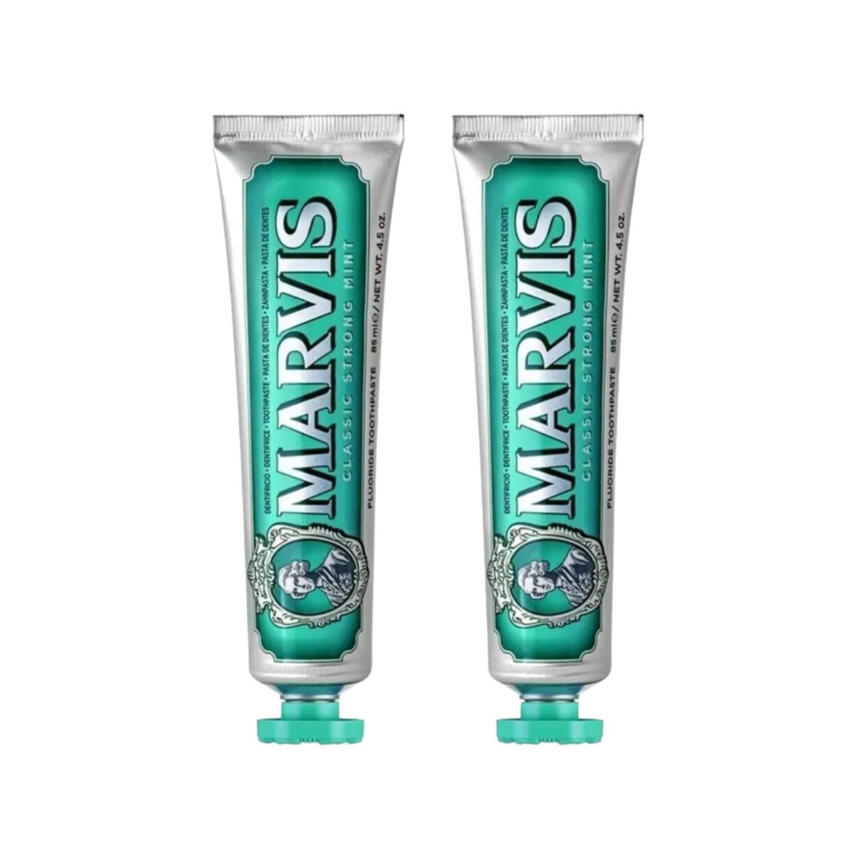 Marvis Classic Strong Mint Toothpaste, 85 ml, 2 Units - Effective Oral Hygiene with Refreshing Mint Flavor
