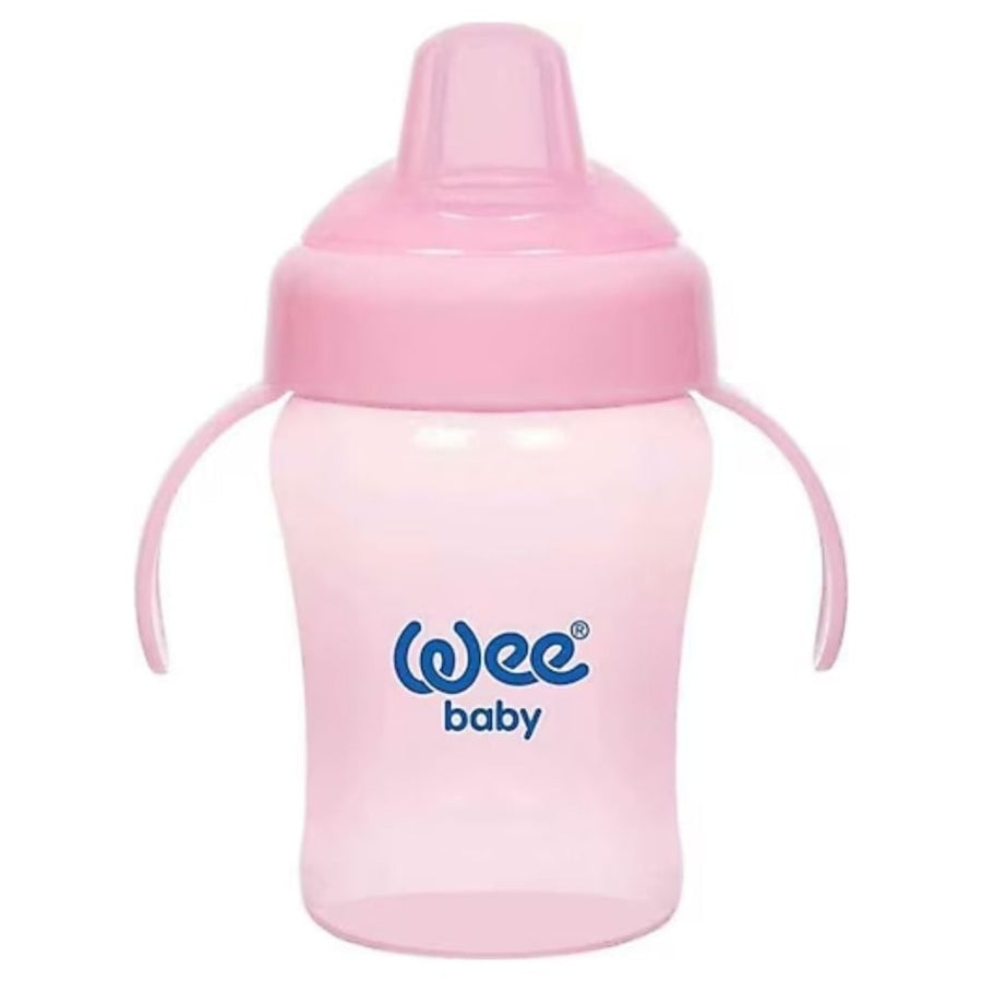 Wee Baby Colorful Non-Spill Sippy Cup with Handles Pink 240ml