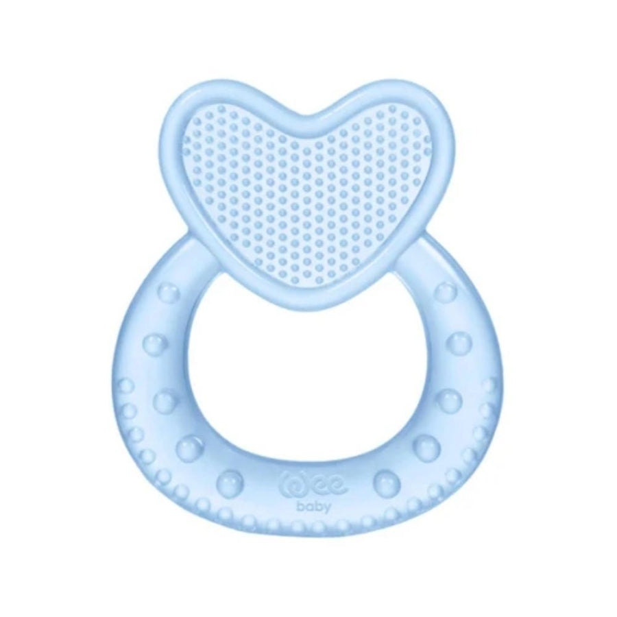 Wee Baby Heart Silicone Teether for Soothing Gums Blue