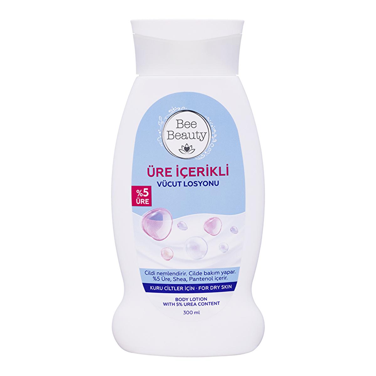 Lait corporel à l'urée Bee Beauty - Lait hydratant 300 ml pour peaux sèches au beurre de karité et panthénol