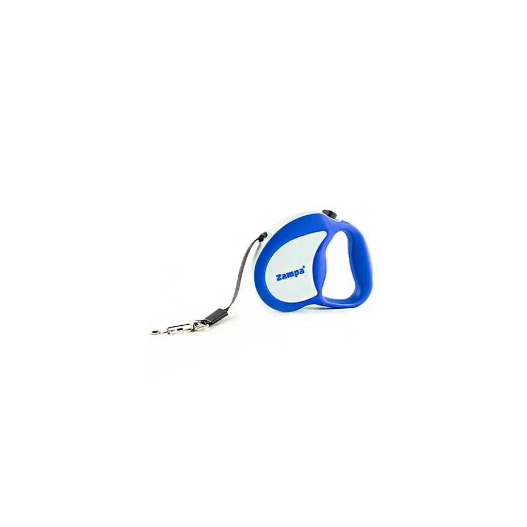 Zampa Galera Retractable Tape Dog Leash 4m S White-Blue