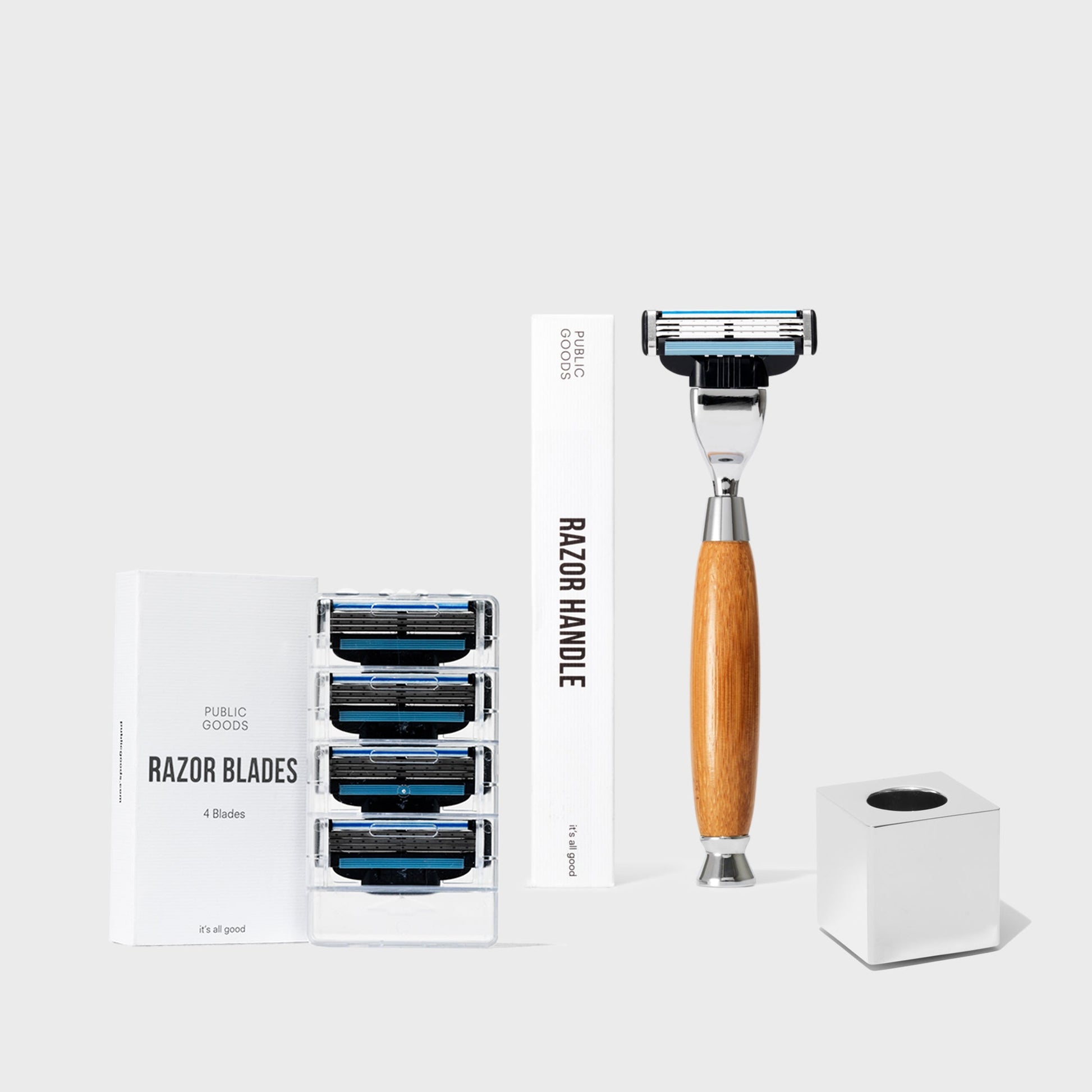 Razor w/ Stand and Blades Bundle Product Set Public Goods