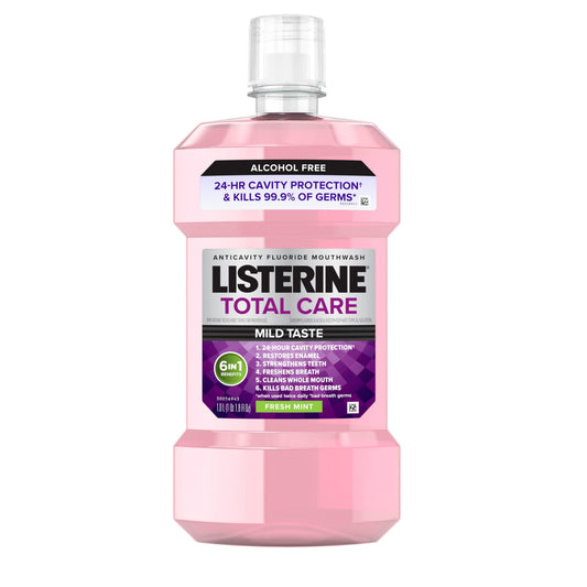 Listerine Total Care Zero Alcohol-Free Anticavity Mouthwash, Fresh Mint - 250 mL (8.5 fl oz) Mouthwash Pasteur Pharmacy