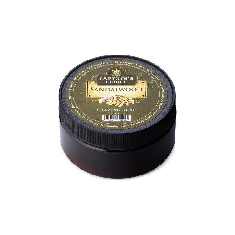 Captain's Choice Sandalwood Shaving Soap 5 Oz Shaving Soap Pasteur Pharmacy