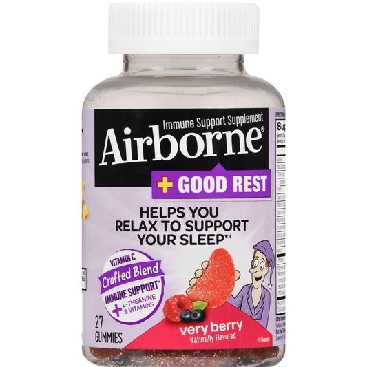 Airborne + Good Rest Immune Support Supplement vitamins 27 Gummies Vitamins & Supplements Pasteur Pharmacy