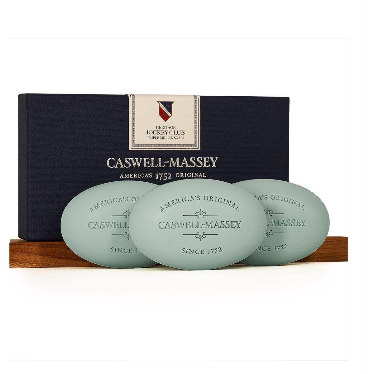 Caswell-Massey Bath Soap Box of Three 5.8 oz Each Bar Collection Bar Soap Pasteur Pharmacy Jockey Club