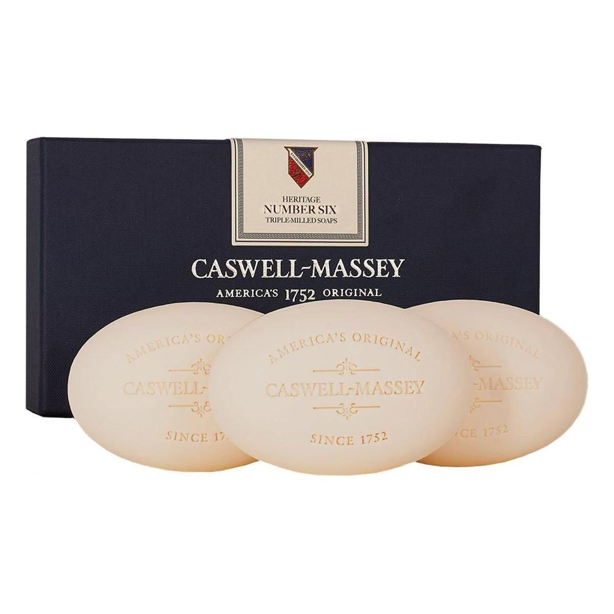 Caswell-Massey Bath Soap Box of Three 5.8 oz Each Bar Collection Bar Soap Pasteur Pharmacy Number Six