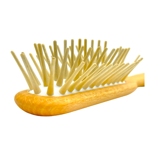 Dural Beech wood rubber cushion hair brush with long wooden pins Hair Brush Pasteur Pharmacy