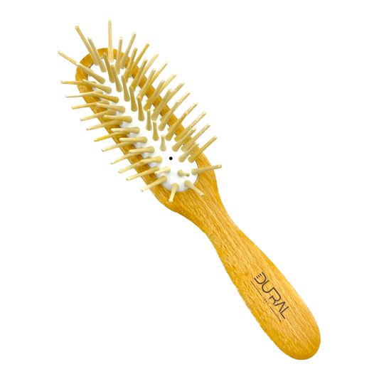 Dural Beech wood rubber cushion hair brush with long wooden pins Hair Brush Pasteur Pharmacy