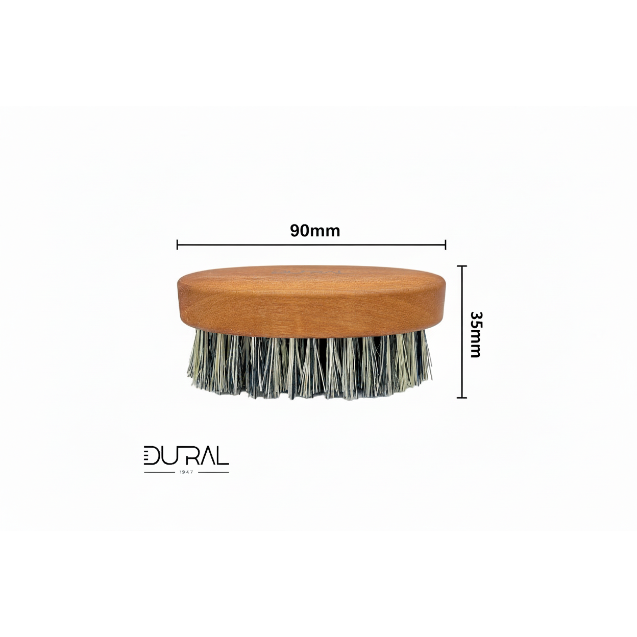 Dural Pear Wood Beard Brush With Pure Tampico Fiber - 7 Rows 90x35mm Beard Brush Pasteur Pharmacy
