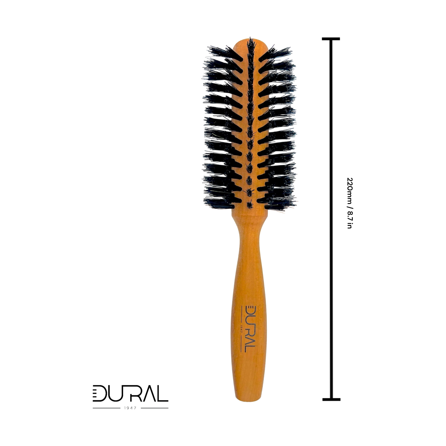 Dural Pear wood half round hair brush with boar bristles - 7 rows Hair Brush Pasteur Pharmacy