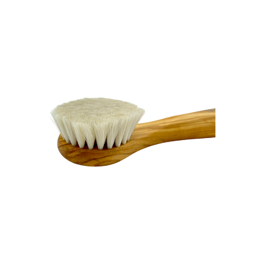 Dural Olive wood face & skin brush with natural goats hair Skin Brush Pasteur Pharmacy