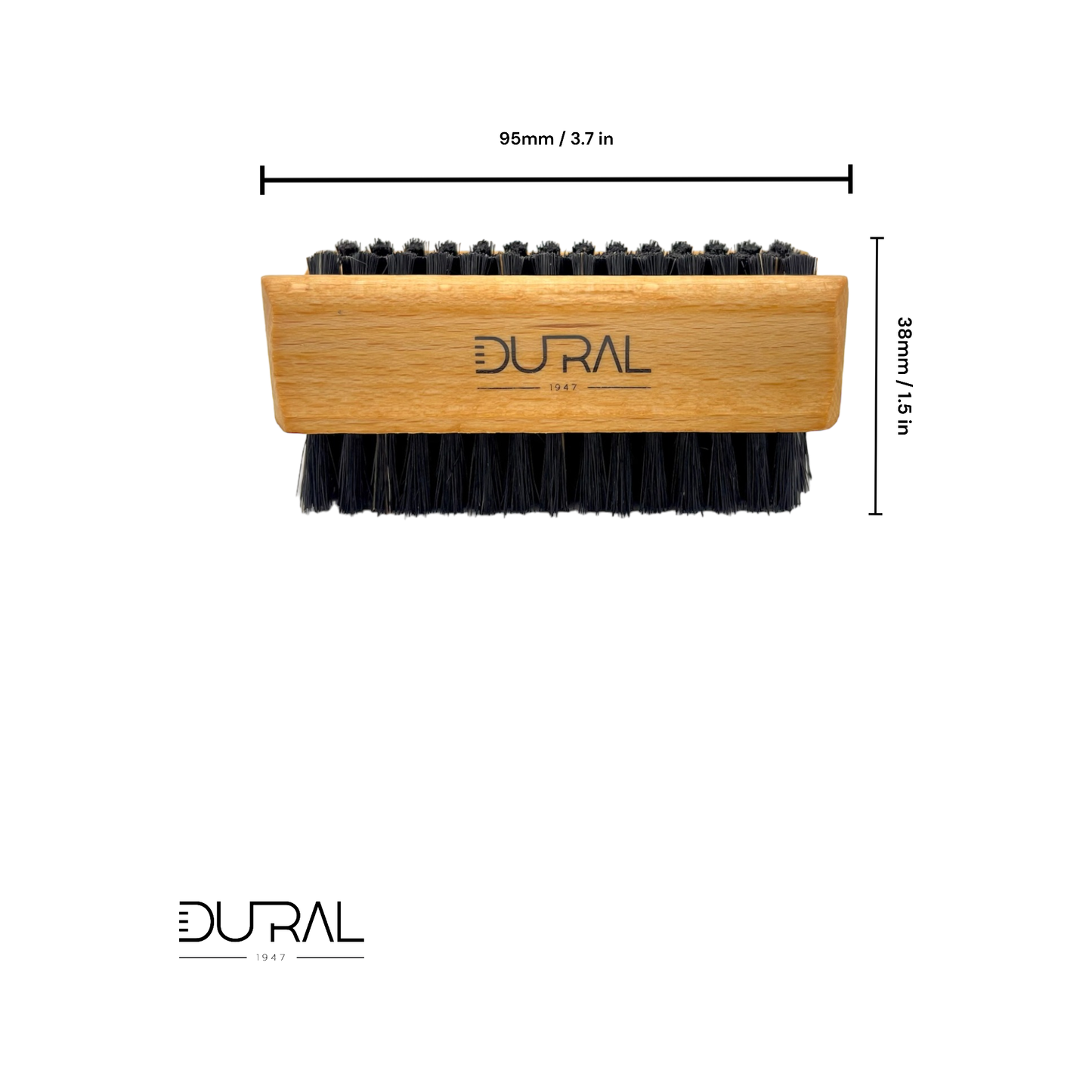 Dural Beech wood hand & nail brush with black natural bristles - 4/6 rows Nail Brush Pasteur Pharmacy