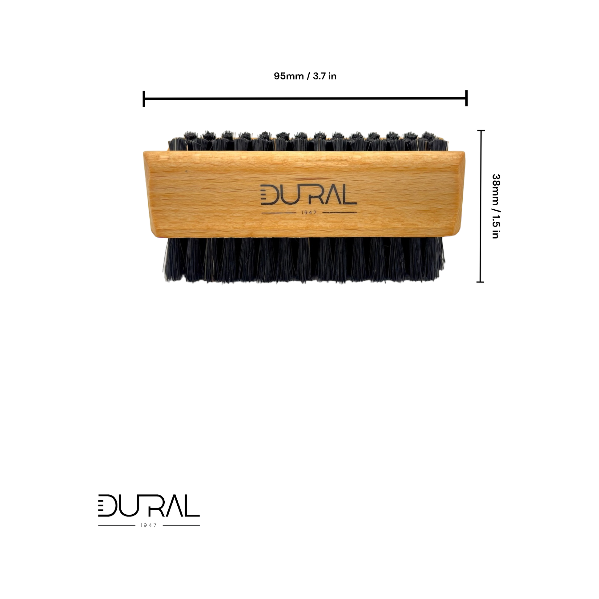 Dural Beech wood hand & nail brush with black natural bristles - 4/6 rows Nail Brush Pasteur Pharmacy