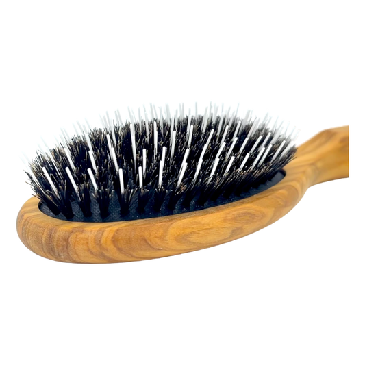 Dural Olive wood rubber cushion hair brush with boar bristles and nylon Hair Brush Pasteur Pharmacy