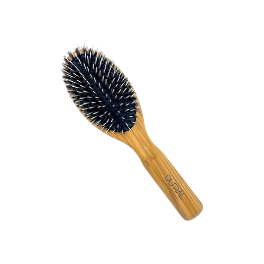 Dural Olive wood rubber cushion hair brush with boar bristles and nylon Hair Brush Pasteur Pharmacy