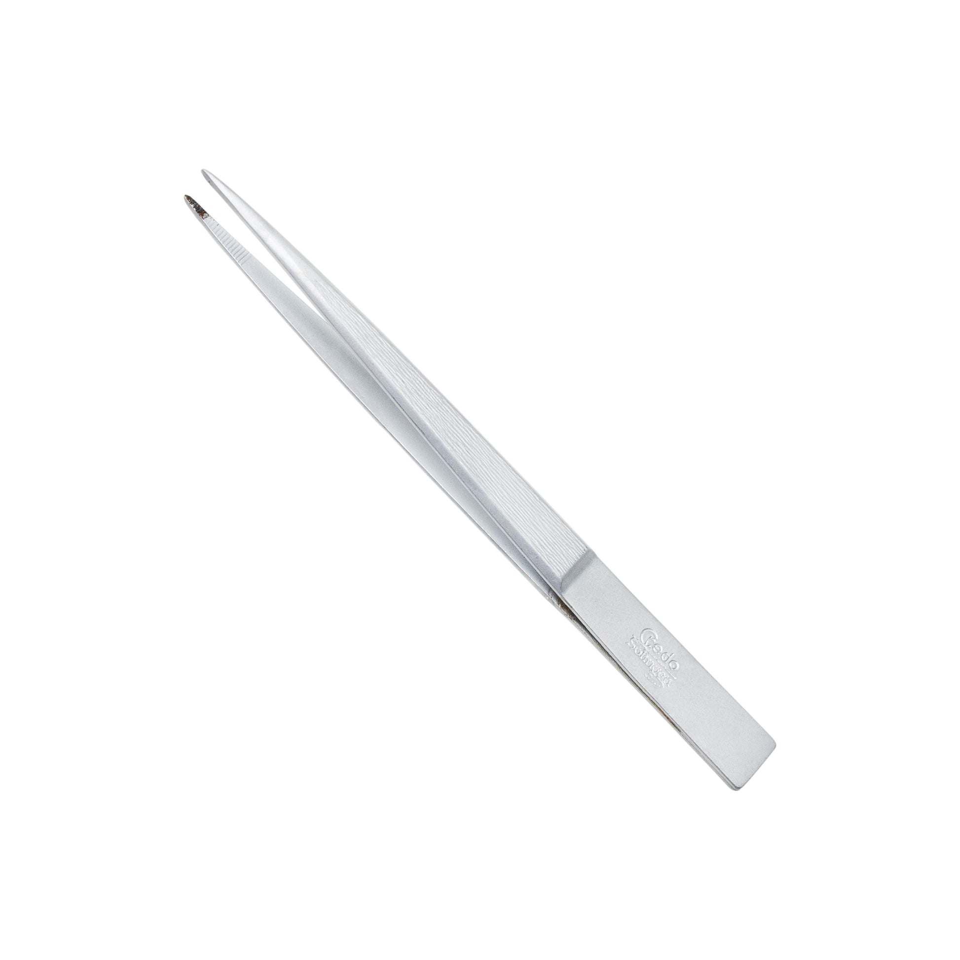Credo Tweezers Pointed 3"Mat Chromium Blister - 16 Oz Cosmetics Pasteur Pharmacy