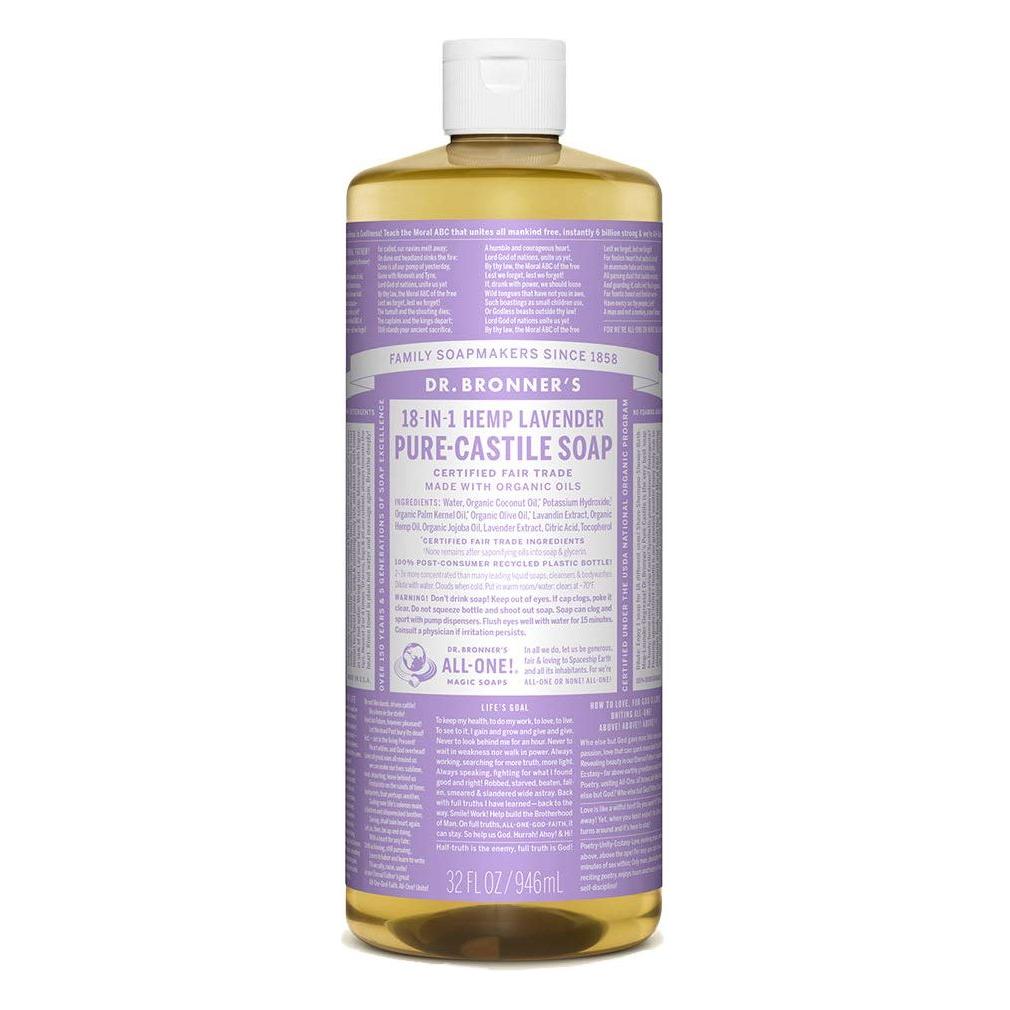 Dr. Bronner's Organic Pure Castile Liquid Soap Lavander 32 fl oz Liquid Soap Pasteur Pharmacy
